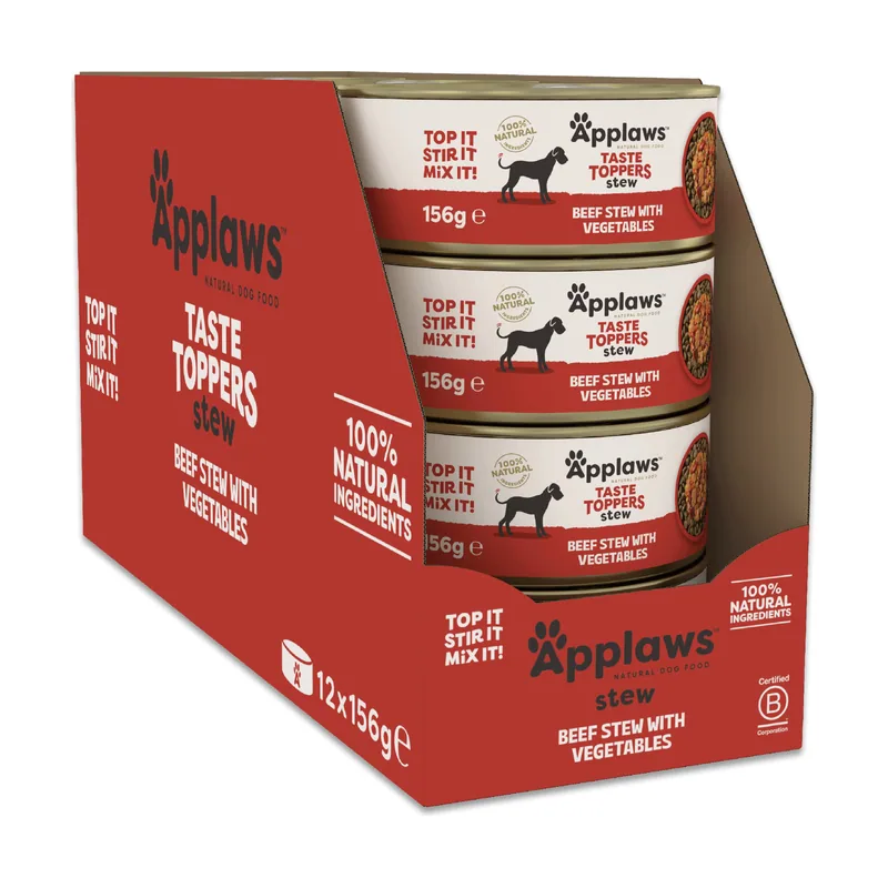 Taste Toppers Natural estofado en latas 48 x 156 g