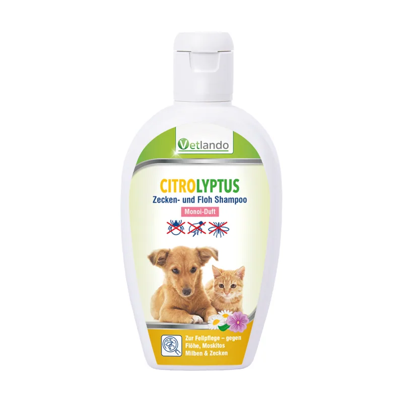 Champú antiparasitario Citrolyptus garrapatas y pulgas aroma Monoi