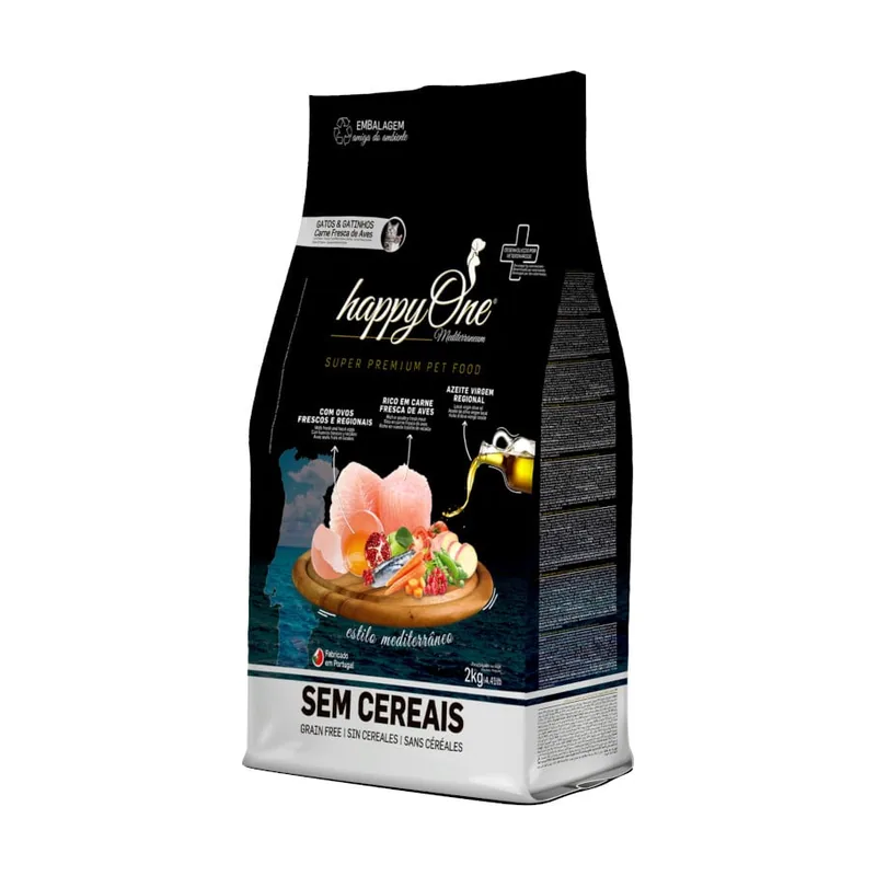 happyOne Mediterraneum Grain Free de Sardina pienso para gatos y gatitos