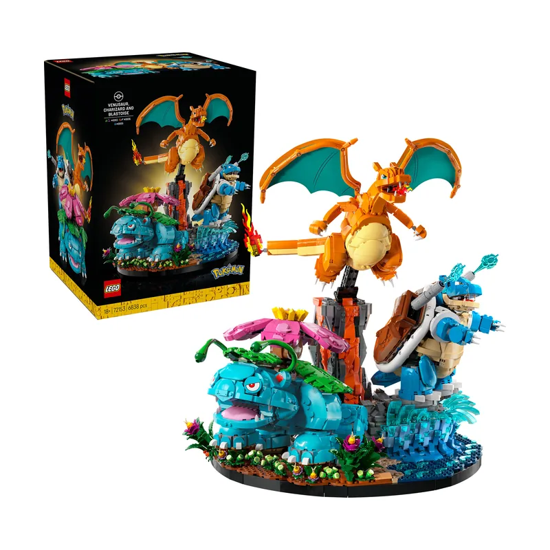 Pokémon Venusaur Charizard y Blastoise