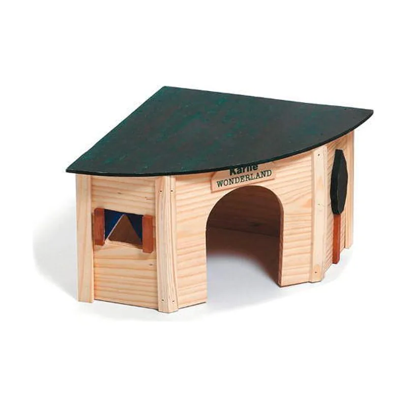 Flamingo Karlie Casa de Esquinera de Madera para hámsteres