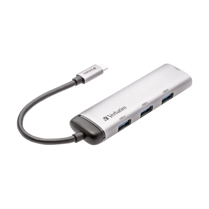 Verbatim Hub Multipuertos USB-C 4 puertos USB 3.2 Gen 1