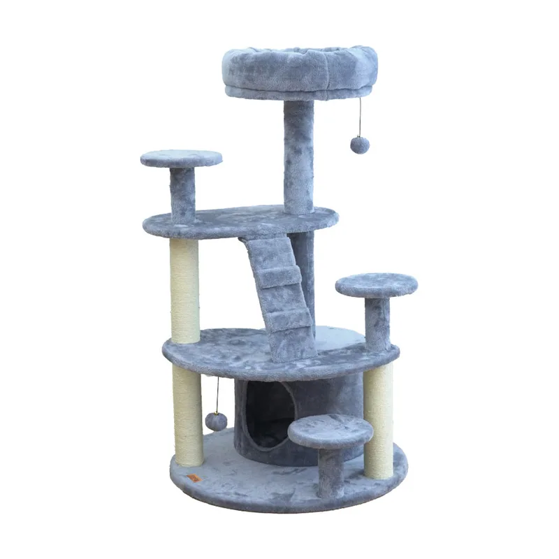 Leeby Esperanza torre rascador multiplataforma con cama nido y juguete para gatos
