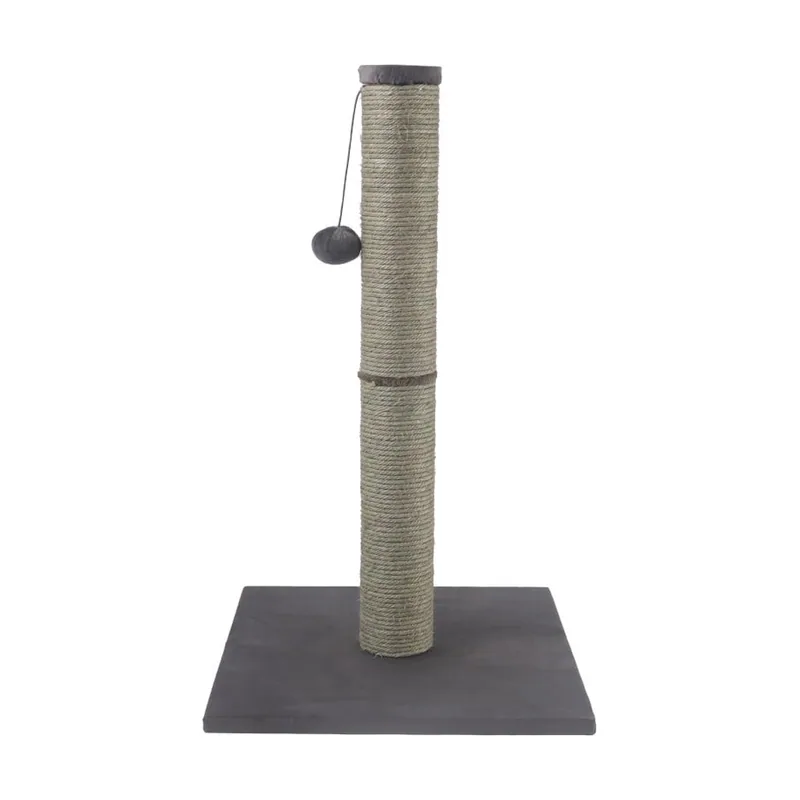 Leeby Gaston rascador de sisal gris con juguete para gatos