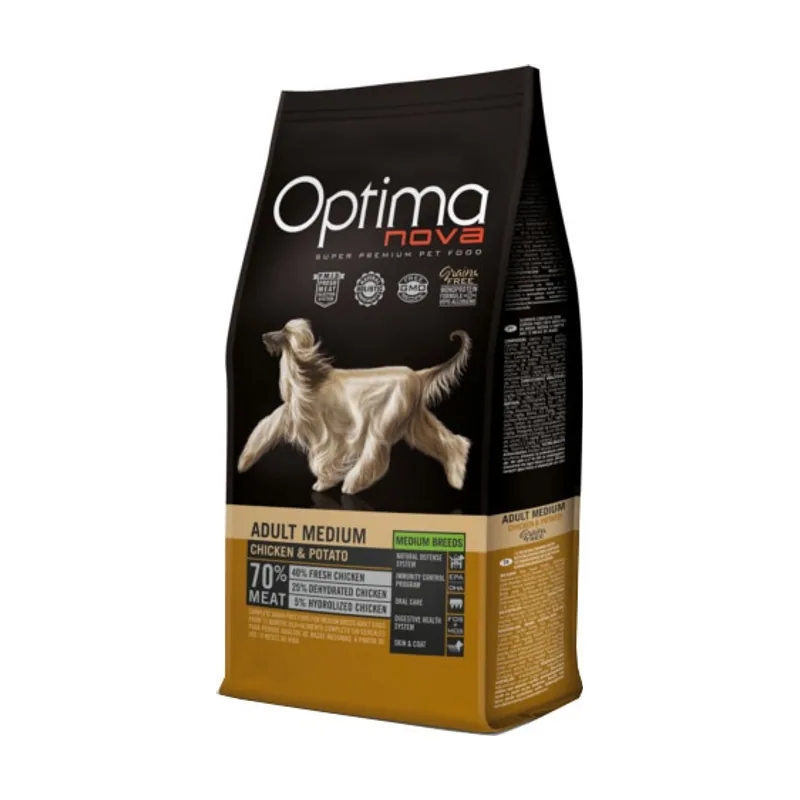 Optimanova 2 kg Optima Nova Adult Medium Pollo y Patata pienso