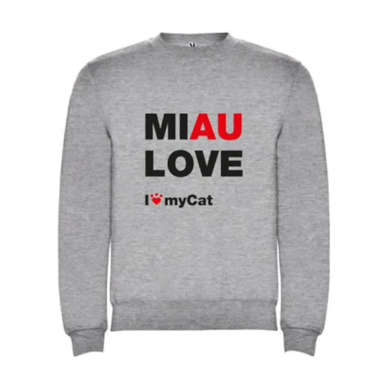 Outech I Love My Cat Sudadera Adulto con estampado gato