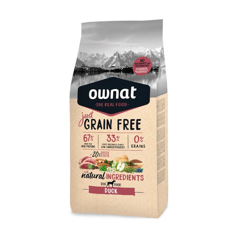 Ownat 14 kg Just Grain Free Adulto Pato pienso