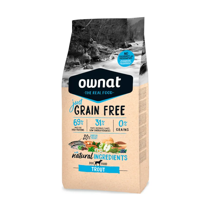 Ownat 3 kg Just Grain Free Trucha pienso