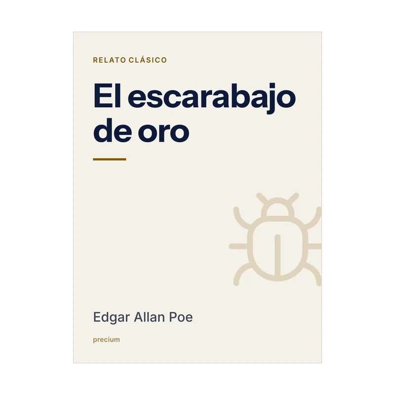 Portada ilustrativa de «El escarabajo de oro», de Edgar Allan Poe