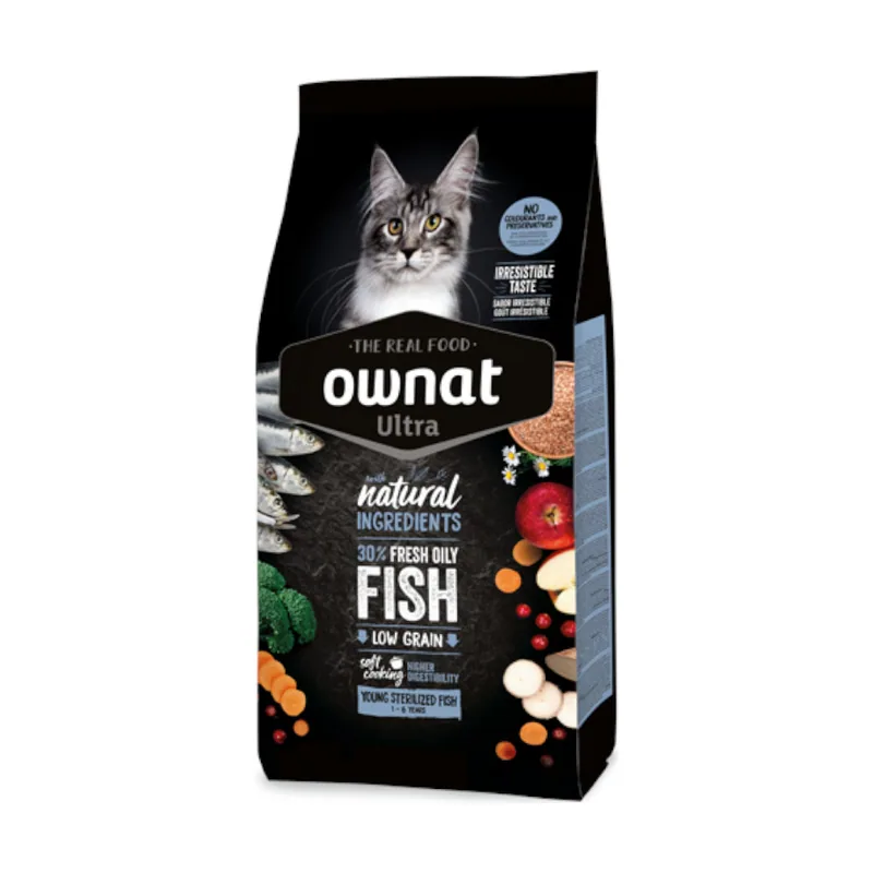 Ownat Ultra Young Esterilizado Pienso Pescado para gatos