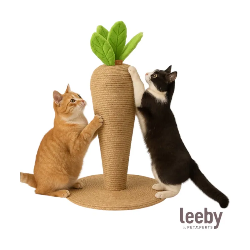Leeby Carlos zanahoria rascador de yute para gatos