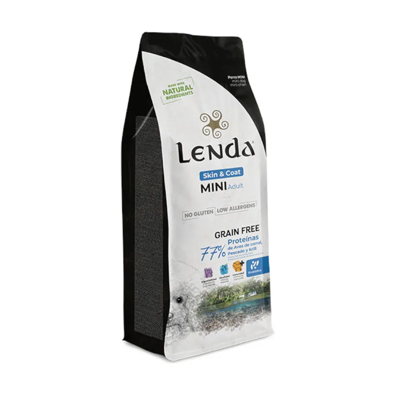 Lenda 2 kg Mini Adult Grain Free Skin & Coat pienso