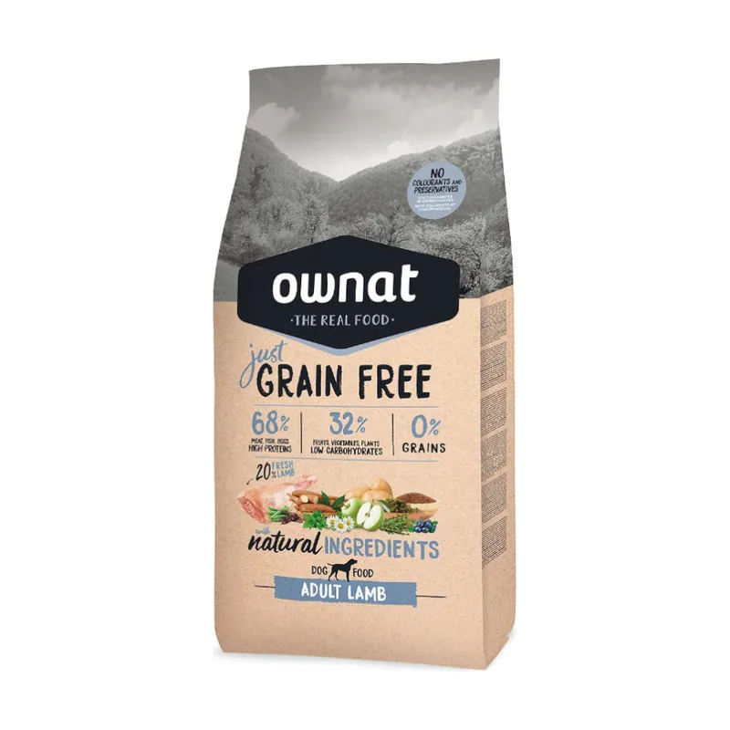 Ownat 14 kg Just Grain Free Adult Cordero pienso