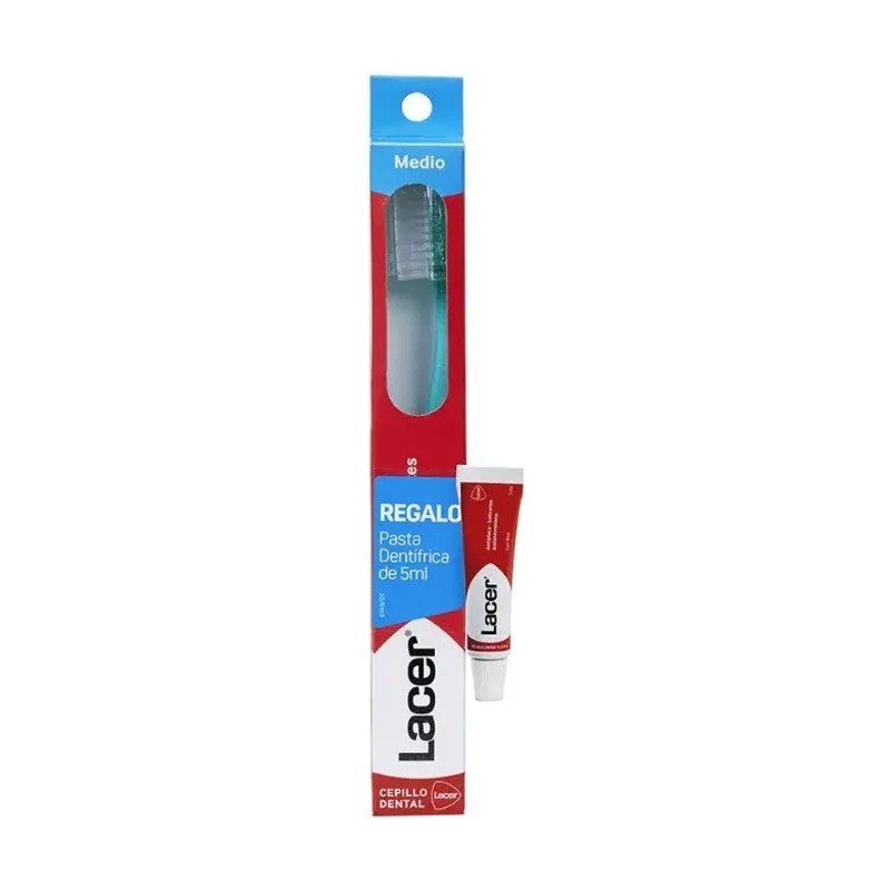 Cepillo Dental Medio + Pasta Dentífrica 5ml de REGALO