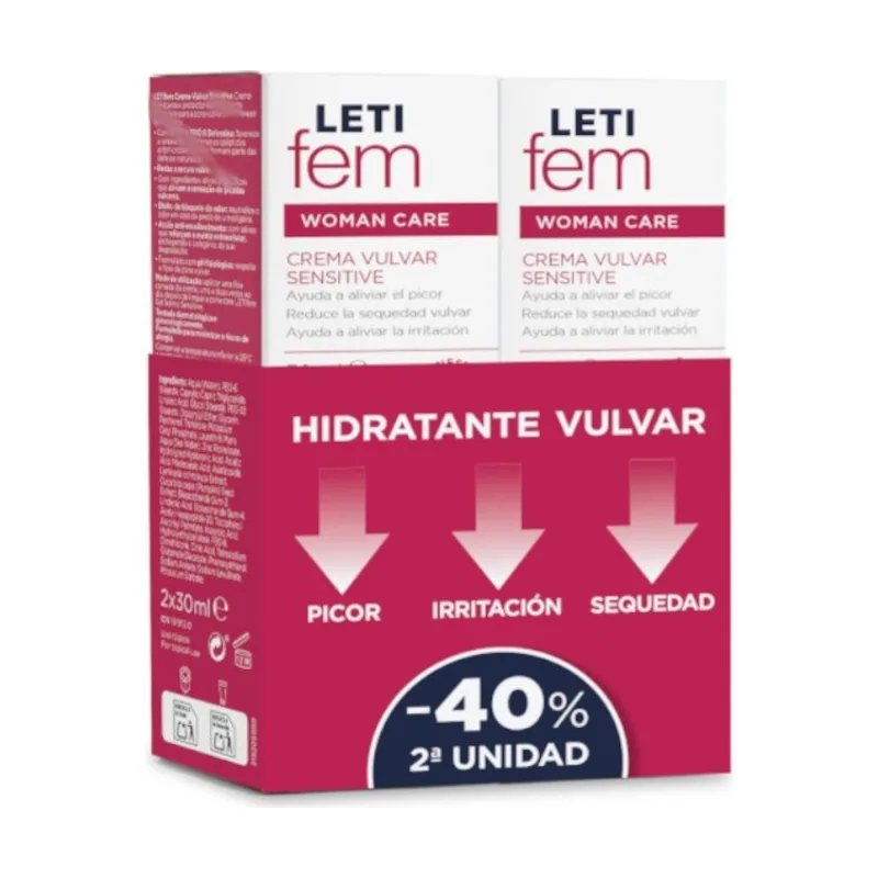LETIFEM Woman Care Crema Vulvar Sensitive Duplo 2x30 ml