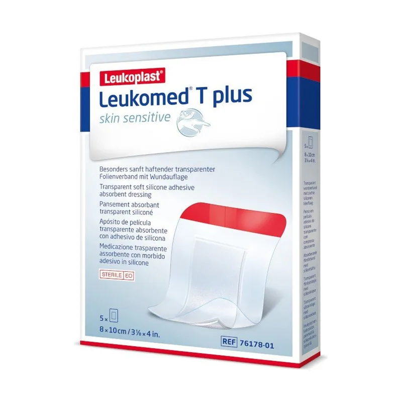 Leukomed T Plus Skin Sensitive 8 cm x 10 cm 5 unidades