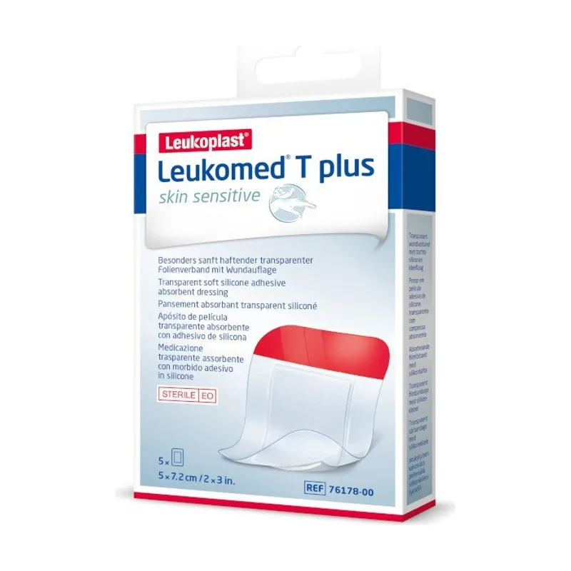 Leukomed T Plus Skin Sensitive 5 cm x 7,2 cm 5 unidades