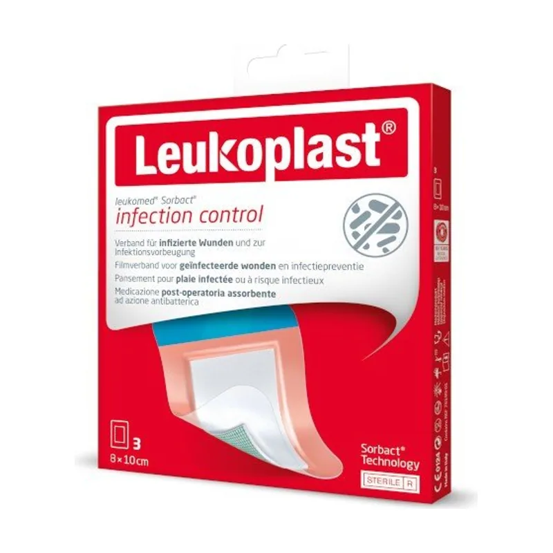 Leukomed Sorbact 8 cm x 10 cm 3 unidades