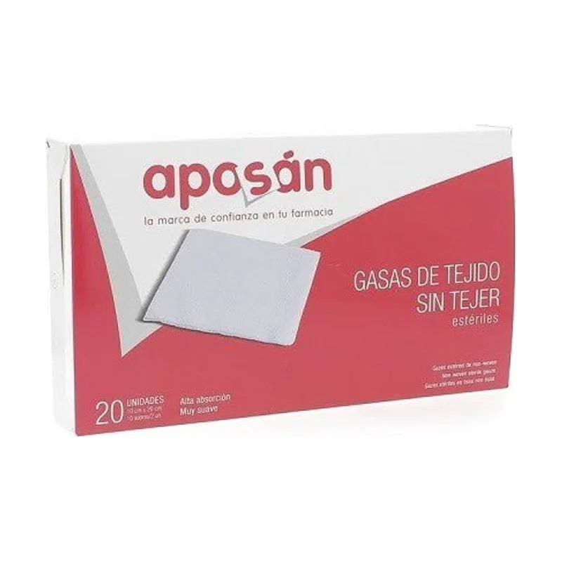 Gasa Estéril Tejido Sin Tejer 10cm x 20cm 20 gasas