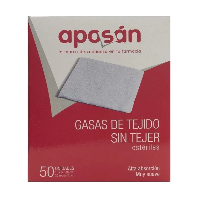 Gasa Estéril Tejido Sin Tejer 10cm x 10cm 50 gasas