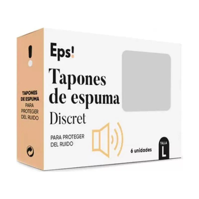 Tapones de Espuma Discret Talla L 6 unidades