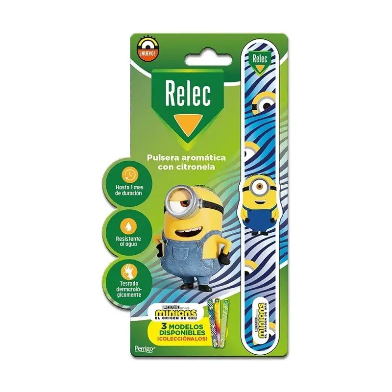 Pulsera Antimosquitos Niños Minions Azul 1ud