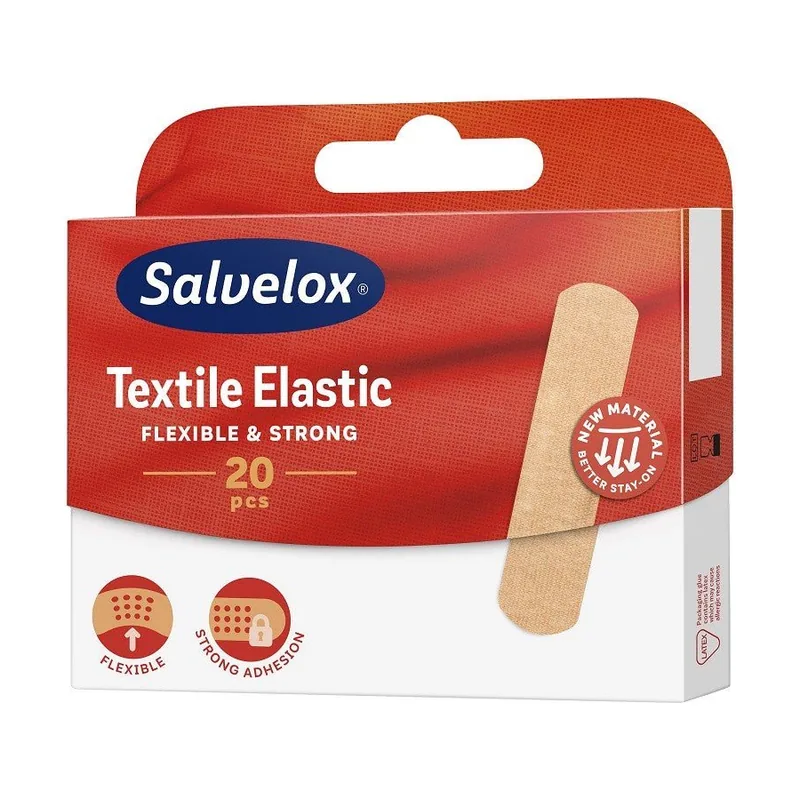 Textil Elástico 20 Apósitos de Tela Flexible