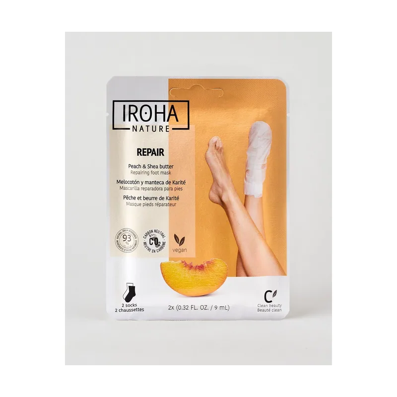 Calcetines Mascarilla Reparadores con Melocotón y Manteca de Karité 2uds