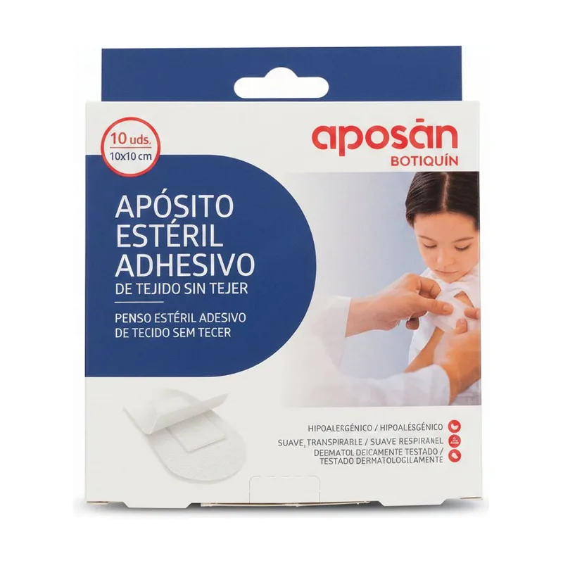 Apósito Estéril Adhesivo Tejido sin Tejer 10x10cm 10 unidades
