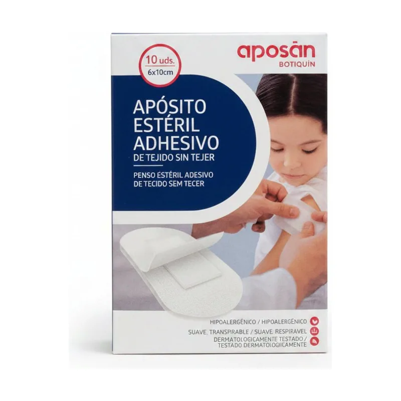Apósito Estéril Adhesivo Tejido sin Tejer 6x10cm 10 unidades