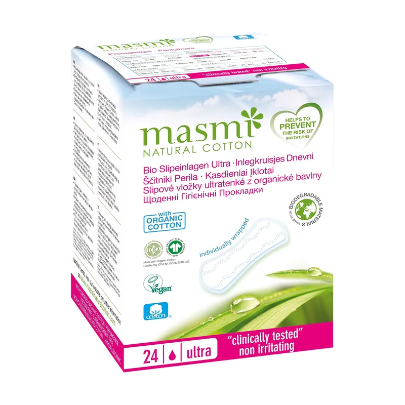 Protegeslips Ultrafinos Masmi Natural Cotton 24 unidades