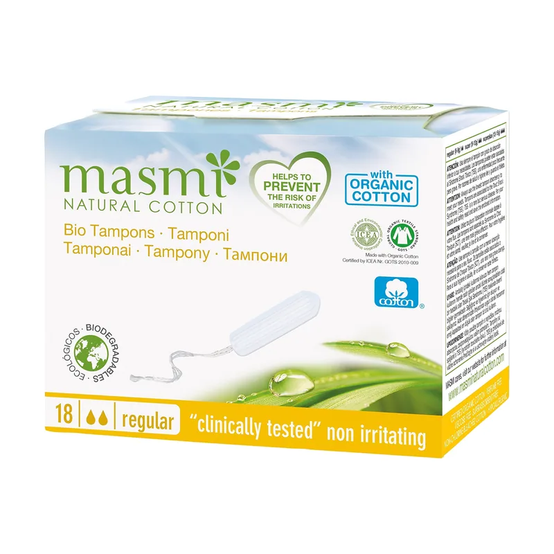 Tampones Digital Masmi Natural Cotton Regular 22 unidades