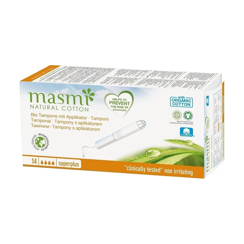 Tampones Masmi Natural Cotton Super Plus 14 unidades