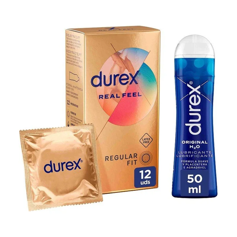 Pack Preservativo Real Feel 12uds + Lubricante Play H2O