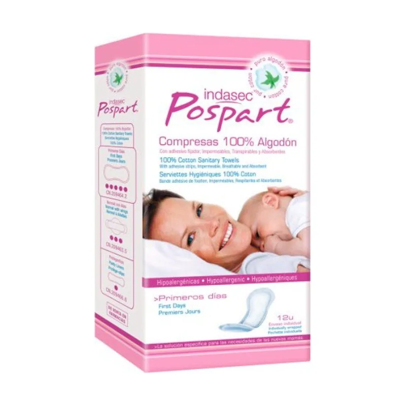 POSPART Compresas Algodón Primeros Días 12