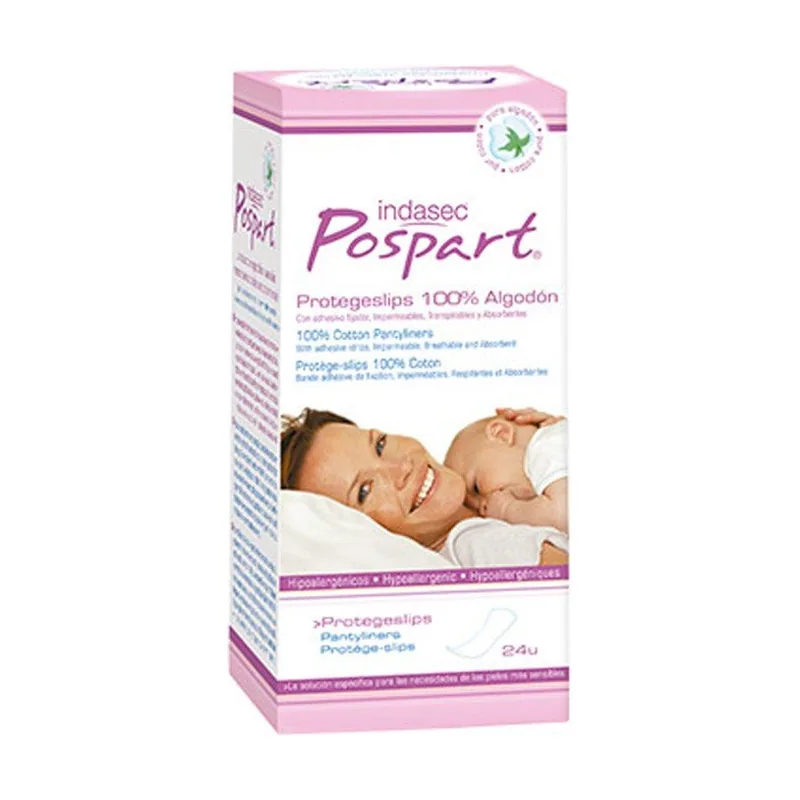 POSPART Protegeslips 100% Algodón Tocológicos 24