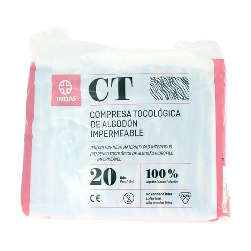 Indasec Maternity Compresa Tocológica de Algodón 20