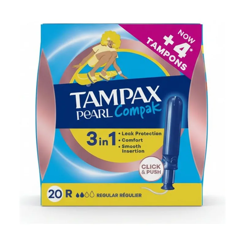 Tampax Pearl Compak Regular Tampones 20 Unidades