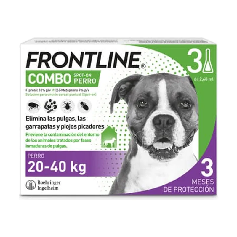 Frontline Spot On Combo Pipetas Antiparasitarias Perros 20