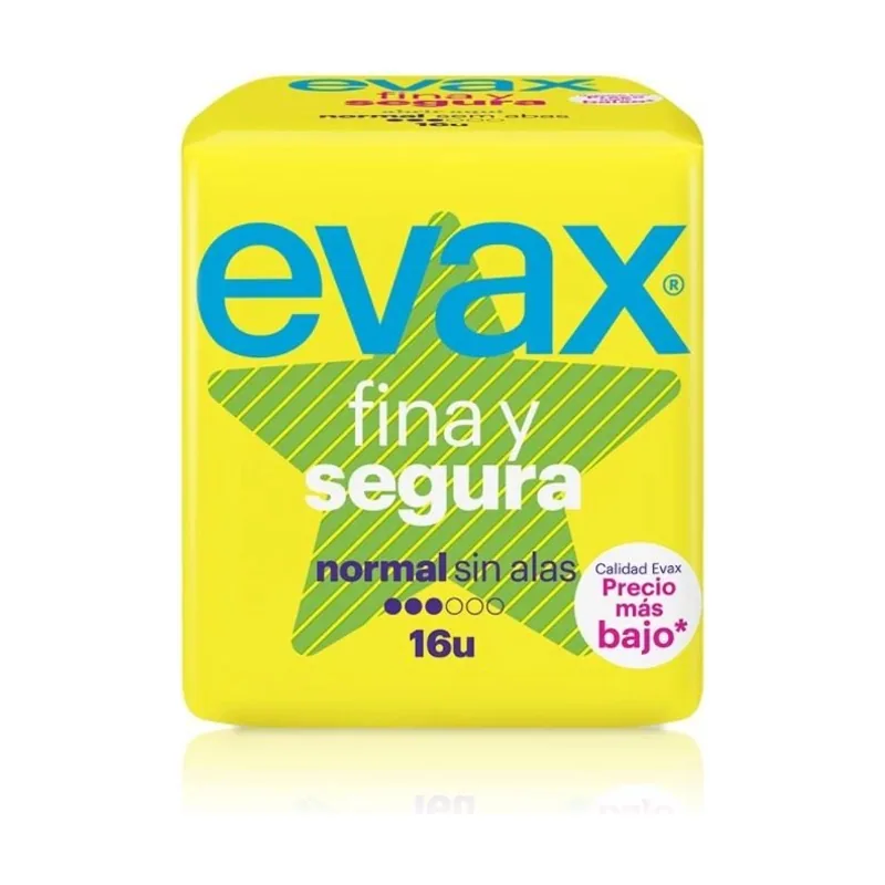 Fina y Segura Normal Compresa Sin Alas 16 Unidades