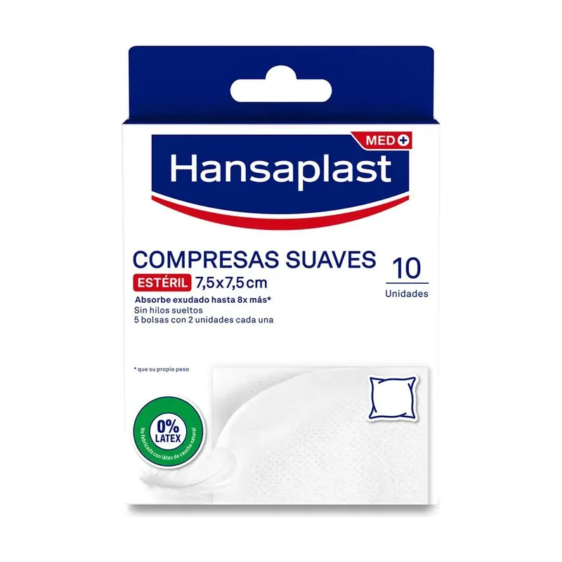 Gasas Suaves 7,5x7,5cm 10 unidades