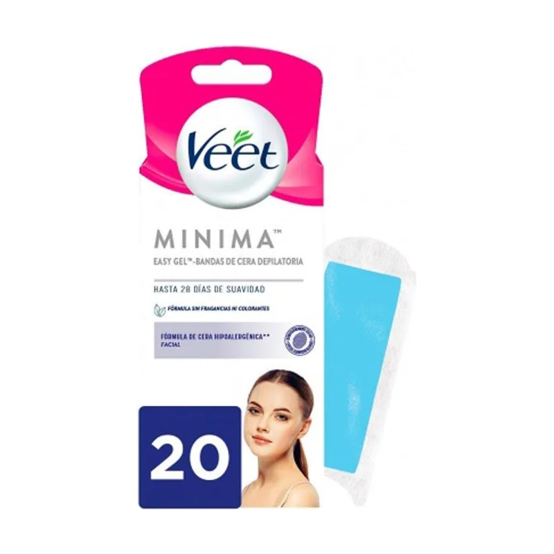 Pure Bandas de Cera Fría Facial Piel Sensible 20
