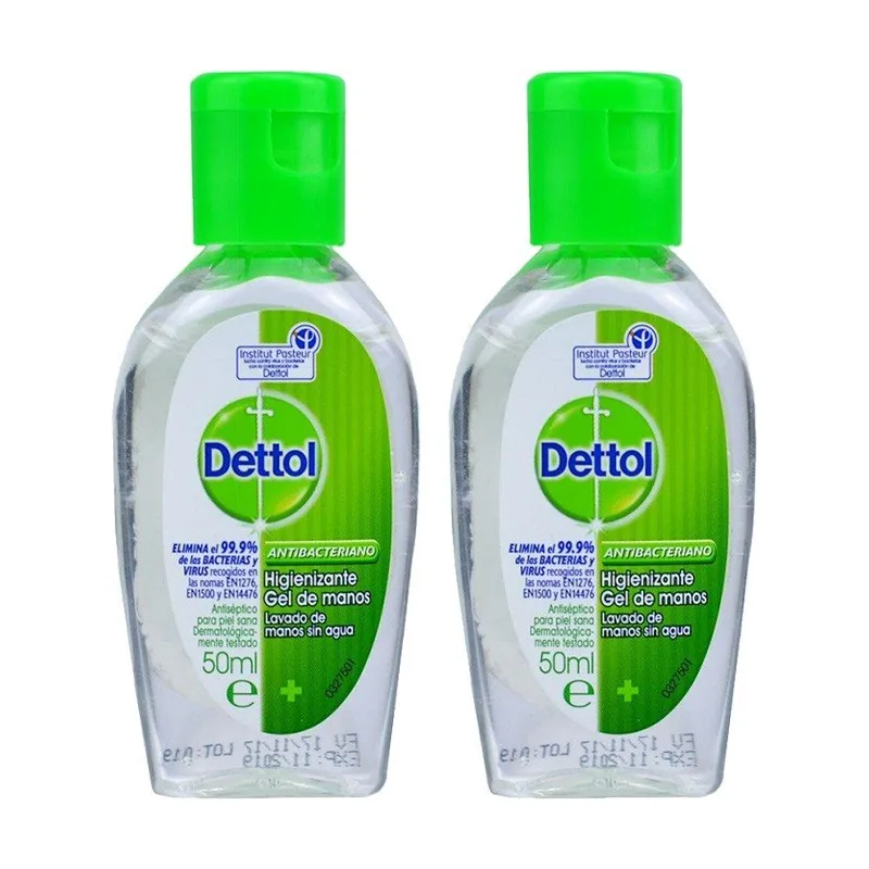 Duplo Gel de Manos Hidroalcoholico Antibacteriano 2x50ml