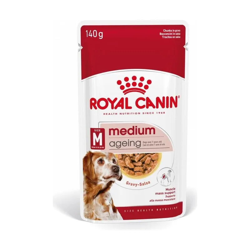 Royal Canin 12 sobres x 140 g Medium Ageing sobre en salsa