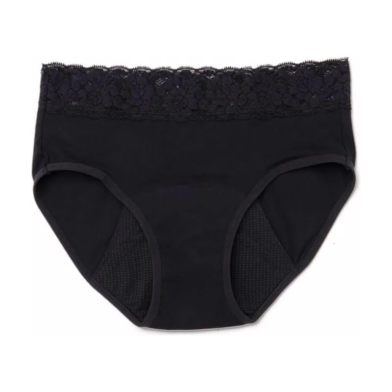 Kiwitas Lace Calzoncillos Menstruales Negro 1