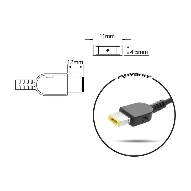 Notebook charger 20v 3.25a prostokątny 11.0x4.5 pin yoga
