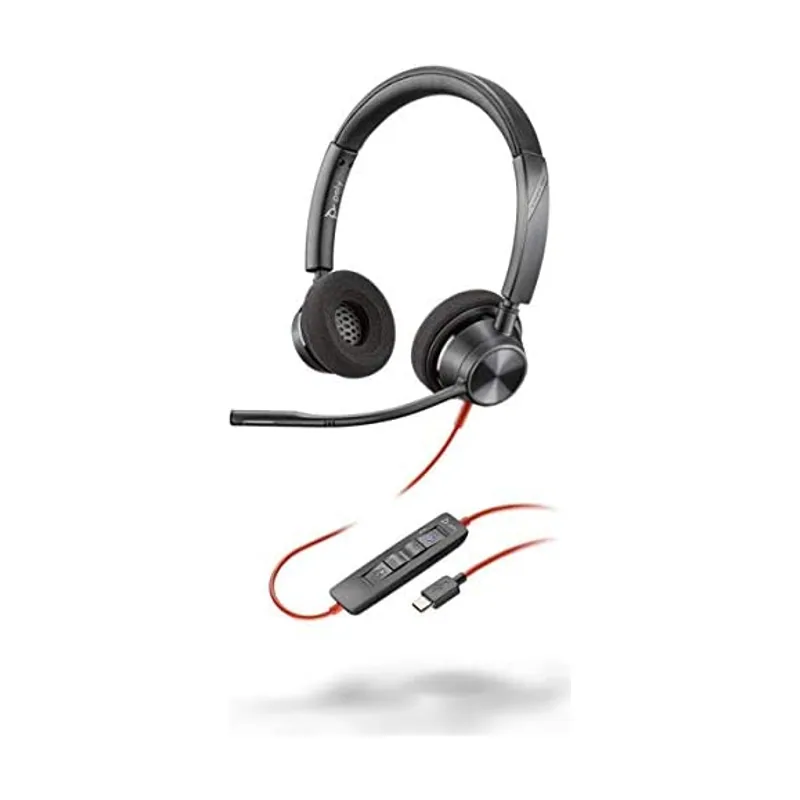 Poly auricular con cable de dos oídos
