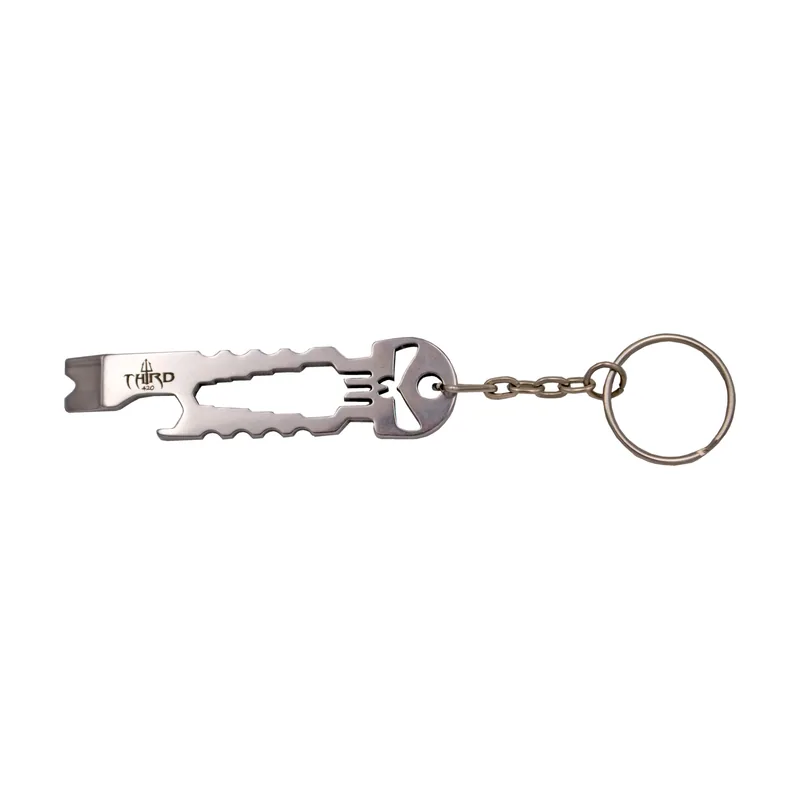 Llavero multiusos K2828 de acero inox de 7,5 cm acabado cromado