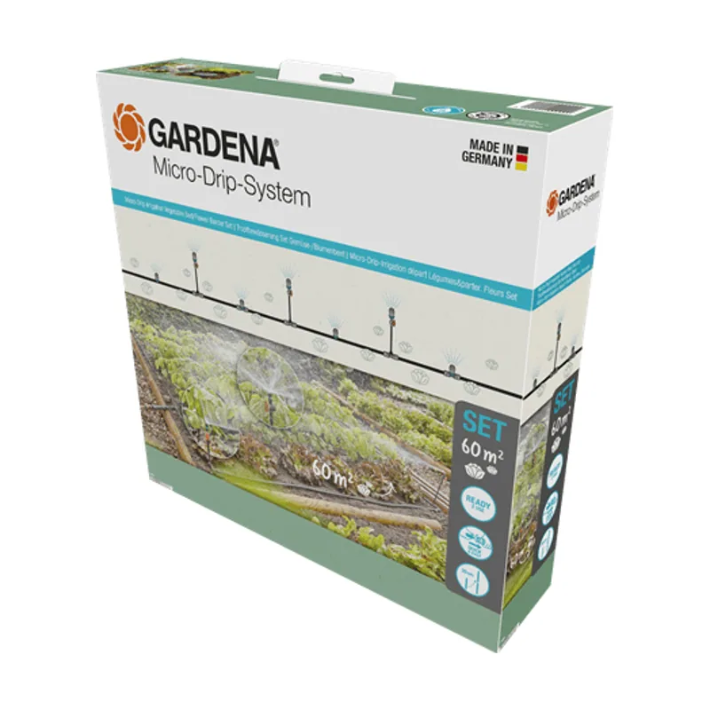 Sistema Micro-Drip set de riego por goteo hortalizas/flores 40 m²