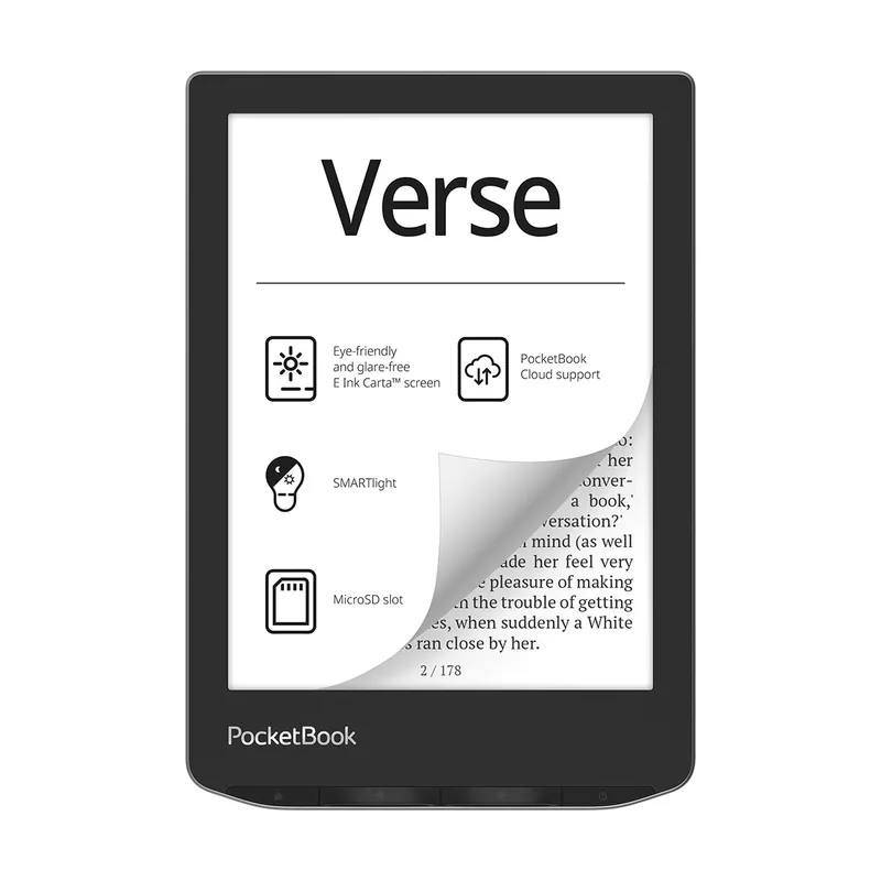 Lector de Libros electrónicos Verso Alemana Extensible Pantalla E-Ink Carta 15,2 cm Gris Niebla
